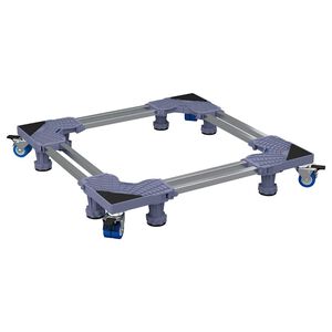 vidaXL Podstavek za pralni stroj Siva 67 x 67 x 12 cm Nerjaveče jeklo