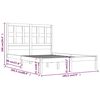 vidaXL Posteljni okvir brez vzmetnice 180x200 cm trdna borovina