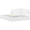 vidaXL Konstrukcija postelje Bela 180 x 200 cm Inženirsko leseno