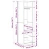 vidaXL Garderobna omara Umetni hrast 50 x 50 x 200 cm Konstruiran les