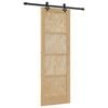 vidaXL Drsna vrata ORKDAL 73,5 x 211 cm Trdna borovina Naravna