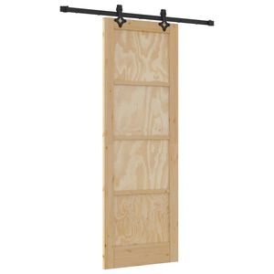 vidaXL Drsna vrata ORKDAL 73,5 x 211 cm Trdna borovina Naravna