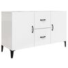 vidaXL Komoda visok sijaj bela 100x36x60 cm inženirski les