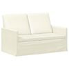 vidaXL Dvosedenjski kavč Krem 130 x 81 x 82 cm Žametna tkanina