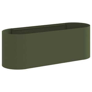 vidaXL Povi&scaron;ana vrtna gredica Olivno zelena 120 x 40 x 40 cm