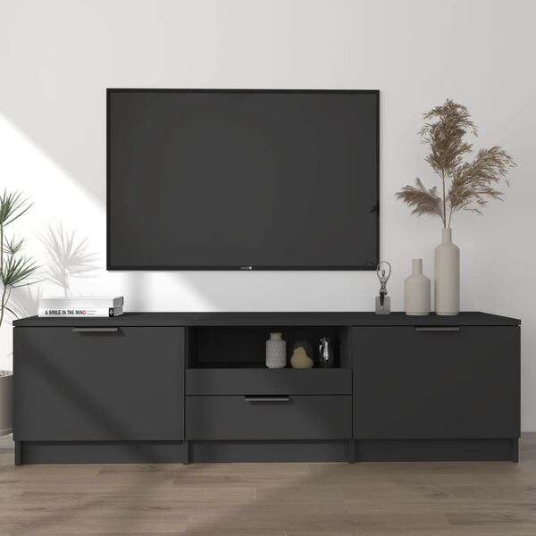 vidaXL TV omarica črna 140x35x40 cm konstruiran les