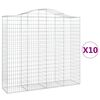 vidaXL Obokane gabion košare 10kosi 200x50x180/200 cm pocinkano železo