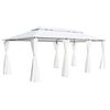 vidaXL Paviljon z zavesami 600x298x270 cm bel 180g/m&sup2;