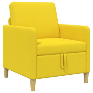 vidaXL Sofa s shrambo Svetlo rumena 72 x 78 x 87 cm Poliester