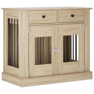 vidaXL Pohi&scaron;tvo za pasje kletke Sonoma hrast 90 x 47,5 x 80 cm