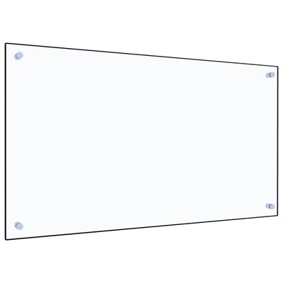 vidaXL Kuhinjska zaščitna obloga prozorna 90x50 cm kaljeno steklo