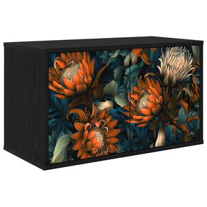 vidaXL Stenska TV omarica LOCHEM 69 x 33 x 40 cm Črni hrast