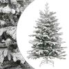 vidaXL Umetna novoletna jelka s snegom 180 cm