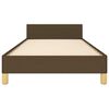 vidaXL Posteljni okvir brez vzmetnice temno rjav 100x200 cm blago
