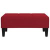 vidaXL Raztegljiv kavč dvosed s stolčkom vinsko rdeč žamet