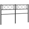 vidaXL Kovinsko nadomestno vzglavje črno 120 cm