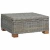 vidaXL Klubska miza GENDT Naravni rattan Kubu siva 67 x 60 x 30 cm