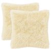 vidaXL Prevleka za blazino 2 pcs HEERLEN Krem 40 x 40 cm PV flis