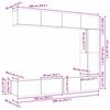 vidaXL Komplet TV omaric 5 pcs Črna Orehovina Konstruiran les
