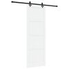 vidaXL Drsna vrata Bela in črna 83 x 232 cm Trdna borovina