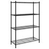 vidaXL 4-nadstropni regal 90x35x137 cm črn 200 kg