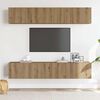 vidaXL Komplet 4 kosov stenske TV omarice Artisan Oak Engineered Wood