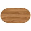 vidaXL Nepremična povr&scaron;ina 80 x 40 x 3,5 cm Ovalna Trden tikov les