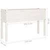 vidaXL Vrtno cvetlično korito belo 110x31x70 cm trdna borovina