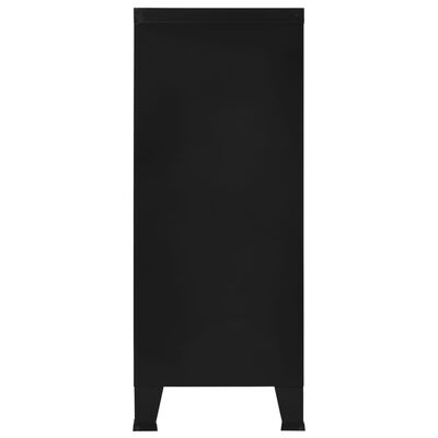 vidaXL Industrijska omara črna 90x40x100 cm jeklo