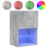 vidaXL TV omarica z LED lučkami 2 kosa betonsko siva 40,5x30x60 cm