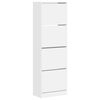 vidaXL Omarica za čevlje s 4 predali bela 60x34x187,5 cm