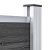 vidaXL Komplet ograjnih panelov WPC 353x146 cm črn