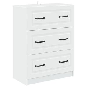 vidaXL Predalna omara Bela 66 x 34,5 x 87 cm Inženirski les