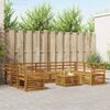 vidaXL Sedežne garniture 10 pcs Naravna Masiven les akacije