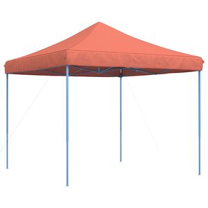 vidaXL Zložljivi pop-up &scaron;otor za zabave terakota 292x292x315 m