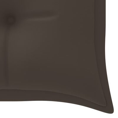 vidaXL Klop Batavia s taupe blazino 150 cm trdna tikovina