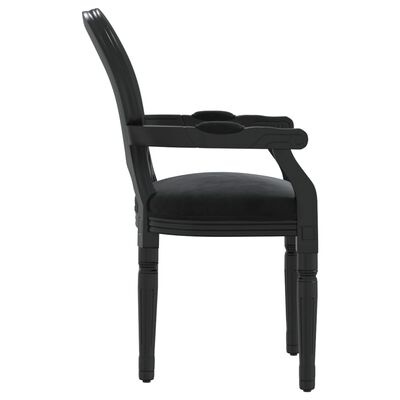 vidaXL Jedilni stol črn 54x56x96,5 cm žamet