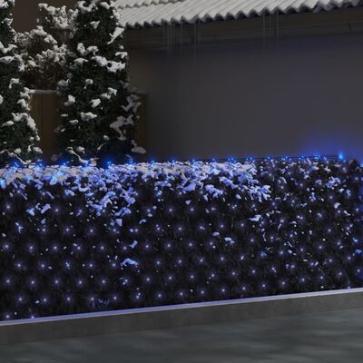 vidaXL Novoletna svetlobna mreža modra 4x4 m 544 LED lučk