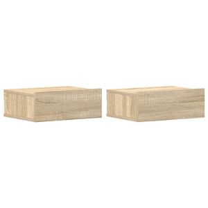 vidaXL Stenske nočne omarice 2 kosa sonoma hrast 40x30x15 cm inž. les