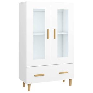 vidaXL Visoka omarica bela 70x31x115 cm inženirski les