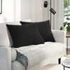 vidaXL Blazine za kavč 2 pcs Črna 70 x 50 cm Žametna tkanina