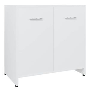 vidaXL Kopalni&scaron;ka omarica bela 60x33x61 cm iverna plo&scaron;ča