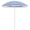 vidaXL Plažni dežnik Modra in bela 206 x 206 x 212 cm
