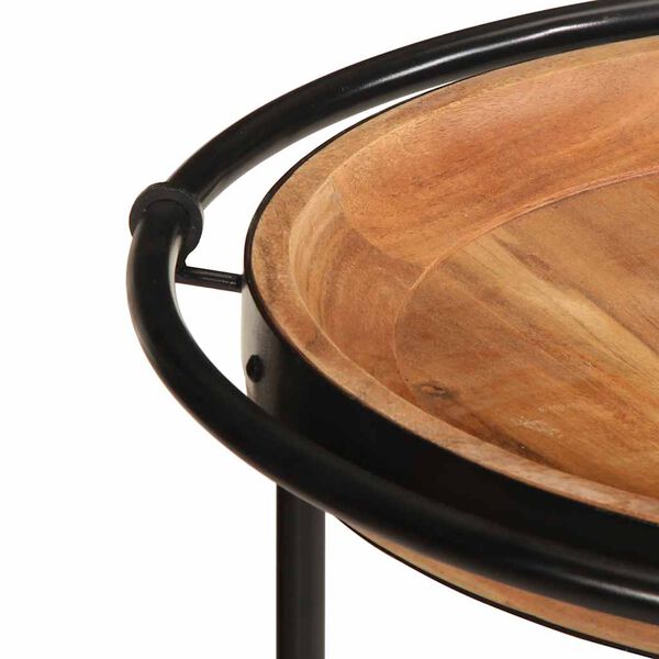 vidaXL stranska mizica &Oslash;55x60 cm masivni les akacija