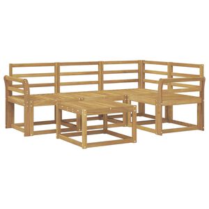 vidaXL Zunanja garnitura za sedenje 5 pcs Bela 59 x 59 x 37 cm