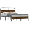 vidaXL Posteljni okvir brez vzmetnice 135x190 cm dim. hrast inž. les