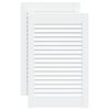 vidaXL Vrata za omarico z letvicami 2 kosa bela 61,5x39,4 cm borovina