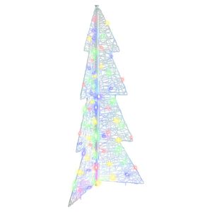 vidaXL Božično drevo 100 LED večbarvno 120 cm Akril