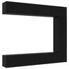 vidaXL Komplet TV omaric 5 kos 100 x 30 x 30 cm Črna Orehovina
