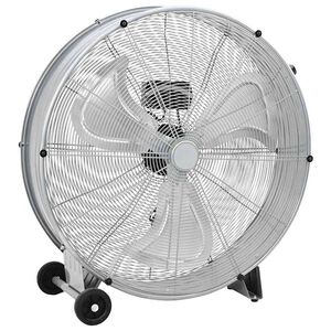 vidaXL Bobnasti ventilator s kolesom Srebrna 79 x 37 x 82 cm Aluminij